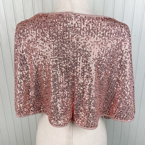 NEW Torrid Sequined Bolero Shrug Champagne Rose Gold Women's Plus Size One Size - Picture 7 of 10